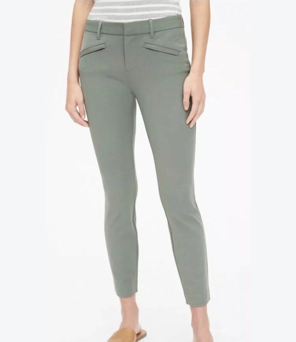 GAP Women - Signature Skinny Ankle Stretch Soft Pants Palm Green/ size 18